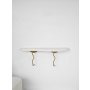 HANAH HOME Zidna polica Lierre Gold White - slika 1