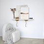 HANAH HOME Zidna polica Edera Gold White - slika 2