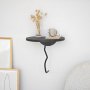 HANAH HOME Zidna polica Leo Black Anthracite - slika 4