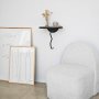 HANAH HOME Zidna polica Leo Black Anthracite - slika 2