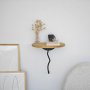 HANAH HOME Zidna polica Leo Black Oak - slika 4