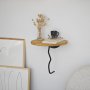 HANAH HOME Zidna polica Leo Black Oak - slika 5