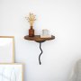 HANAH HOME Zidna polica Leo Chesnut Black - slika 3