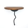 HANAH HOME Zidna polica Leo Chesnut Black - slika 1