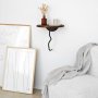HANAH HOME Zidna polica Leo Chesnut Black - slika 2