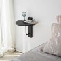 HANAH HOME Zidna polica Reve Anthracite Black - slika 5