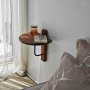 HANAH HOME Zidna polica Reve Chesnut Black - slika 2