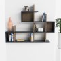 HANAH HOME Zidna polica Lagomood Enky Anthracite Walnut - slika 3