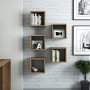 HANAH HOME Zidna polica Box Walnut - slika 1