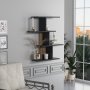 HANAH HOME Zidna polica Karbon Anthracite Walnut - slika 4