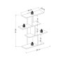 HANAH HOME Zidna polica Karbon Anthracite Walnut - slika 5
