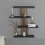 HANAH HOME Zidna polica Karbon Anthracite Walnut - slika 2