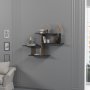 HANAH HOME Zidna polica Sitil Anthracite Walnut - slika 3
