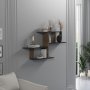 HANAH HOME Zidna polica Sitil Anthracite Walnut - slika 4