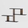 HANAH HOME Zidna polica Sitil Anthracite Walnut - slika 1