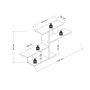 HANAH HOME Zidna polica Sitil Anthracite Walnut - slika 5