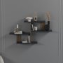 HANAH HOME Zidna polica Sitil Anthracite Walnut - slika 2
