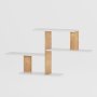 HANAH HOME Zidna polica Sitil White Oak - slika 1