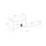 HANAH HOME Zidna polica Hisar Anthracite Walnut - slika 5