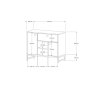 HOME LINE Konzola Inci Sapphire Oak White - slika 4