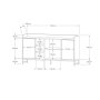 HOME LINE Konzola Vuslat Sapphire Oak - slika 4