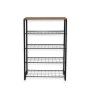 HOME LINE Polica za cipele Nancy Atlantic Pine Black - slika 4