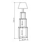 HANAH HOME Podna lampa Tower Anthracite Beige - slika 4