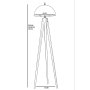 OPVIQ Podna lampa Tripod Siyah 941RTN1398 - slika 3