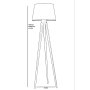OPVIQ Podna lampa Tripod Siyah 941RTN1397 - slika 3