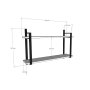 HANAH HOME Zidna polica Abat Walnut - slika 5