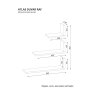 HANAH HOME Zidna polica Atlas White - slika 4