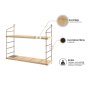 HANAH HOME Zidna polica Armoni 2'li Oak - slika 3