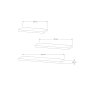 HANAH HOME Zidna polica Leila Sapphire Oak - slika 5