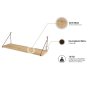 HANAH HOME Zidna polica Armoni Oak - slika 3