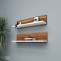 HANAH HOME Zidna polica Shelf Walnut White - slika 3