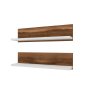 HANAH HOME Zidna polica Shelf Walnut White - slika 1