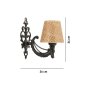 OPVIQ Zidna lampa Gloria Hazeran Natural Black - slika 4
