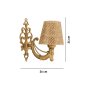 OPVIQ Zidna lampa Gloria Hazeran Natural Gold - slika 4