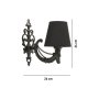 OPVIQ Zidna lampa Gloria Black - slika 4