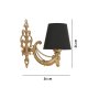 OPVIQ Zidna lampa Gloria Black Gold - slika 4