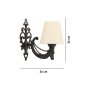 OPVIQ Zidna lampa Gloria Cream Black - slika 4