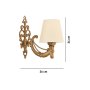 OPVIQ Zidna lampa Gloria Cream Gold - slika 4