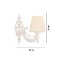 OPVIQ Zidna lampa Gloria Cream White - slika 4