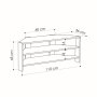 HANAH HOME TV polica Thales Corner White - slika 3