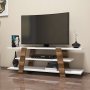 HANAH HOME TV polica Flower Walnut White - slika 2