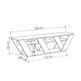 HANAH HOME TV polica Ralla Anthracite - slika 3