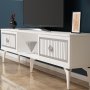 HANAH HOME TV polica Nil White Silver - slika 2
