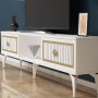 HANAH HOME TV polica Nil White Gold - slika 2