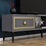 HANAH HOME TV polica Nil Anthracite Gold - slika 3