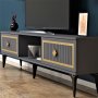 HANAH HOME TV polica Nil Anthracite Gold - slika 2